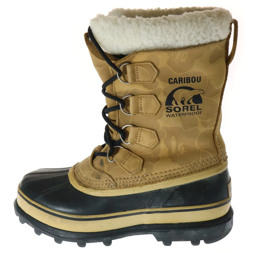 SOREL(ソレル) ×A BATHING APE CARIBOU BAPE ア ベイシング エイプ サルカモ カリブー スノーブーツ レディース ブラウン NM1517-281