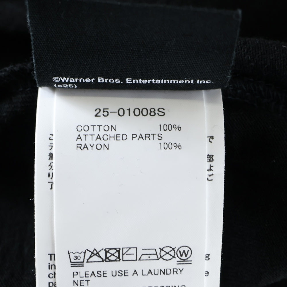 Sacai(サカイ) WHERE THE WILD THINGS ARE T-SHIRT ウェアー ザ シングス アー クルーネック カッソー 半袖Tシャツ ブラック 25-01008S
