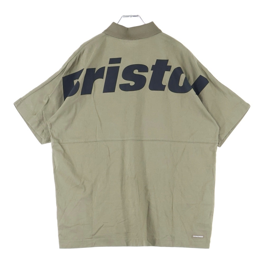 F.C.R.B./F.C.Real Bristol/FCRB(エフシーアールビー/エフシーレアルブリストル) 23SS BIG LOGO WIDE POLO ビック ロゴデザイン ワイド 半袖ポロシャツ グリーン FCRB-230072