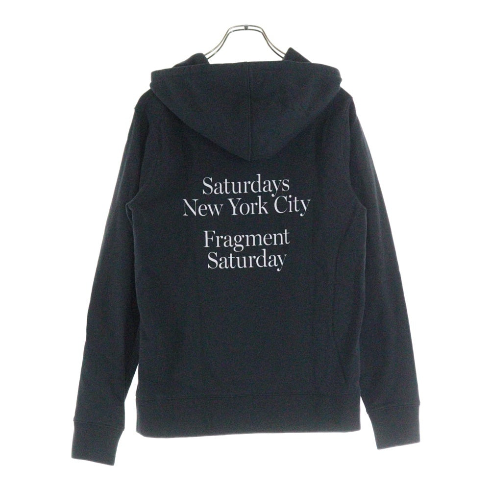 FRAGMENT DESIGN(フラグメントデザイン) ×Saturdays NYC サタデーズニューヨークシティ フロントロゴ プルオーバー スウェット パーカー ブラック BBM-0891-A