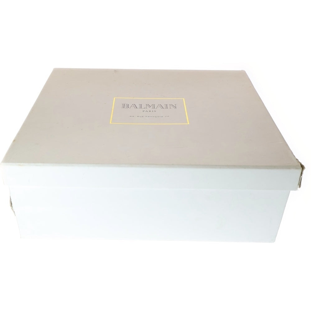 BALMAIN(バルマン) サイドジップアップ レースアップ レザー ハイカットスニーカー ブラック S4HT300BA40P