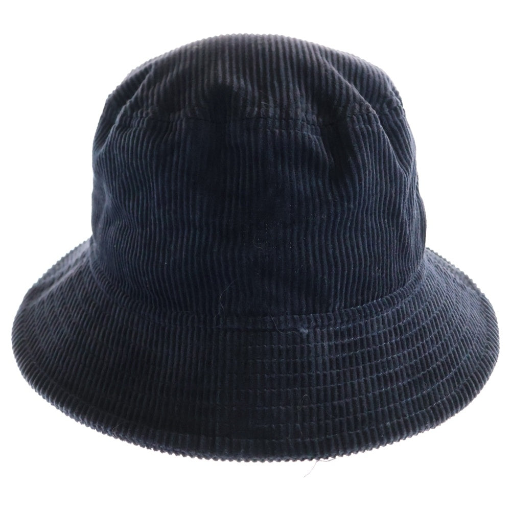 NEW ERA(ニューエラ) ロゴ刺繍 コーデュロイ バケットハット 帽子 ネイビー