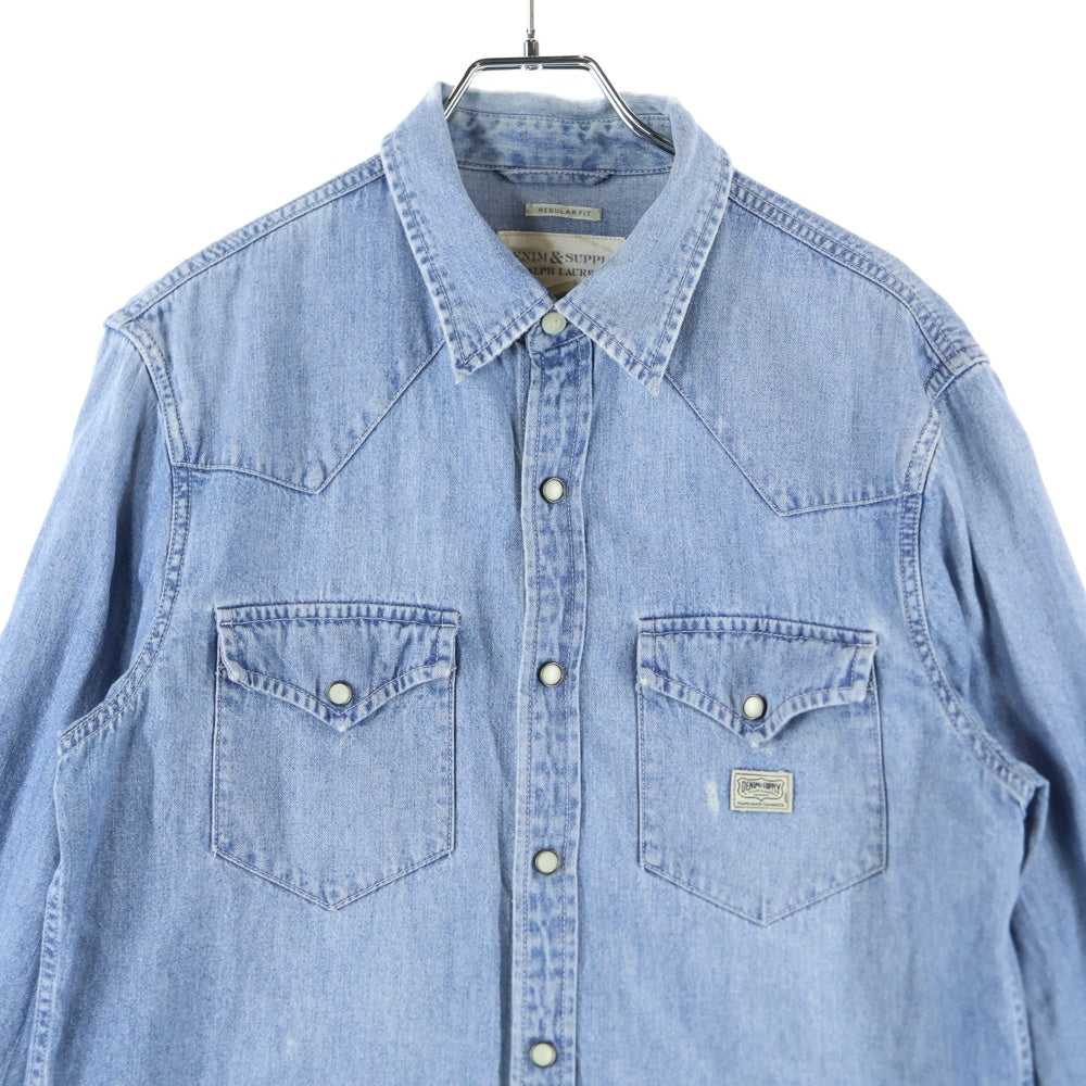 DENIM & SUPPLY RALPH LAUREN(デニム アンド サプライ ラルフローレン) REGULAR FIT レギュラーフィット デニム ウエスタン長袖シャツ インディゴ