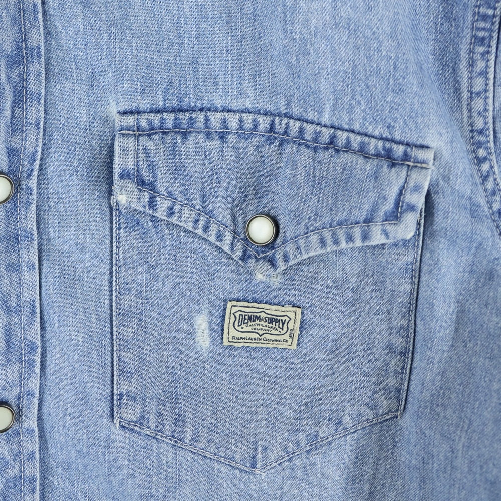 DENIM & SUPPLY RALPH LAUREN(デニム アンド サプライ ラルフローレン) REGULAR FIT レギュラーフィット デニム ウエスタン長袖シャツ インディゴ
