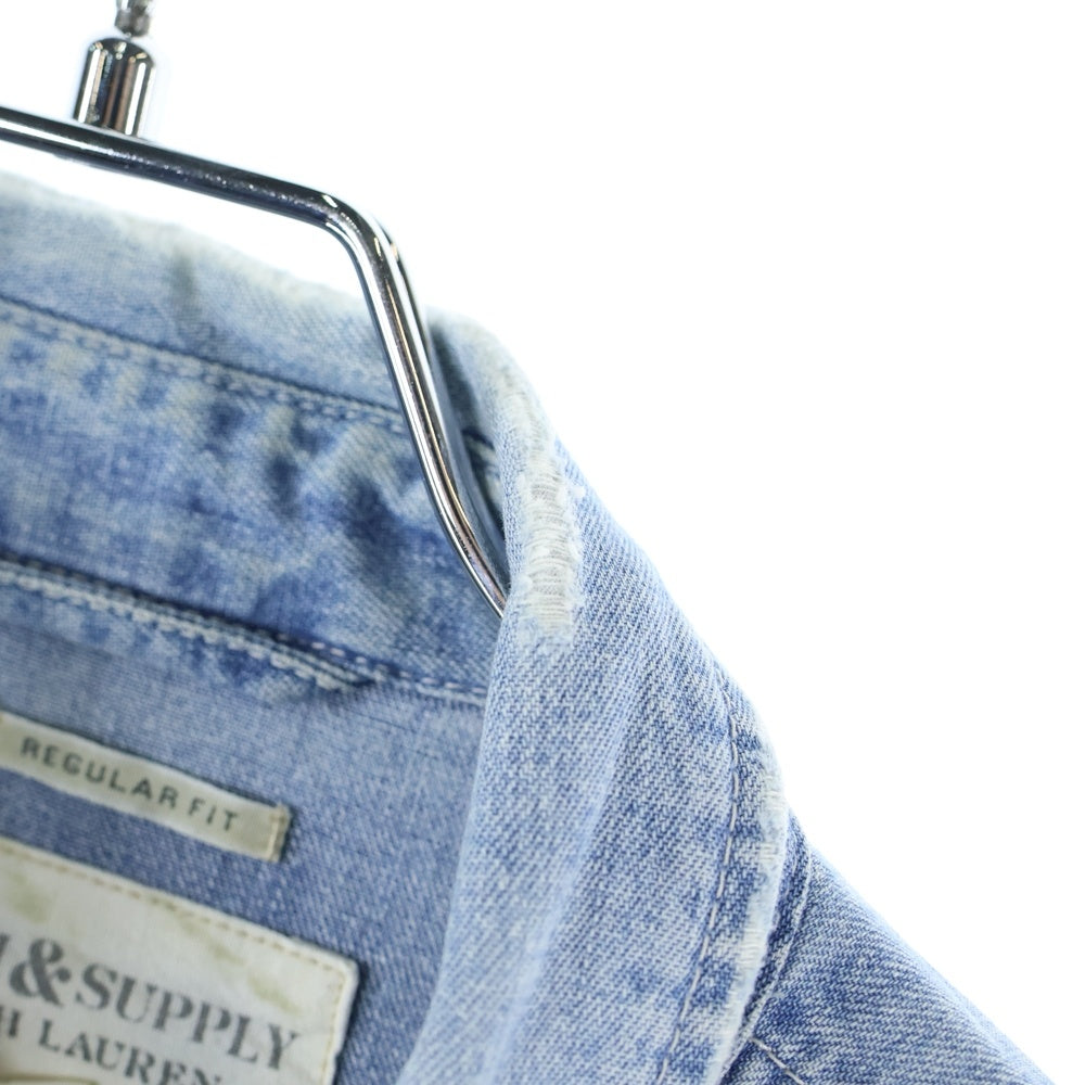 DENIM & SUPPLY RALPH LAUREN(デニム アンド サプライ ラルフローレン) REGULAR FIT レギュラーフィット デニム ウエスタン長袖シャツ インディゴ