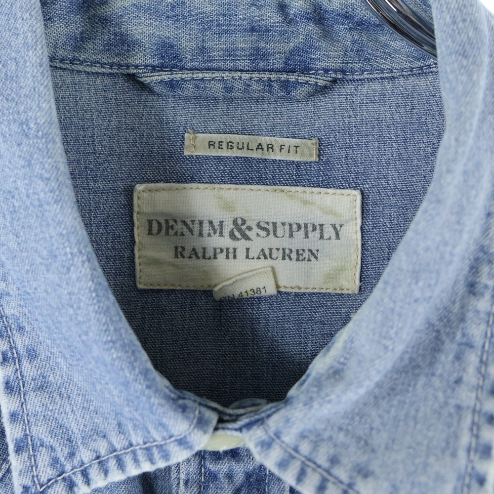 DENIM & SUPPLY RALPH LAUREN(デニム アンド サプライ ラルフローレン) REGULAR FIT レギュラーフィット デニム ウエスタン長袖シャツ インディゴ