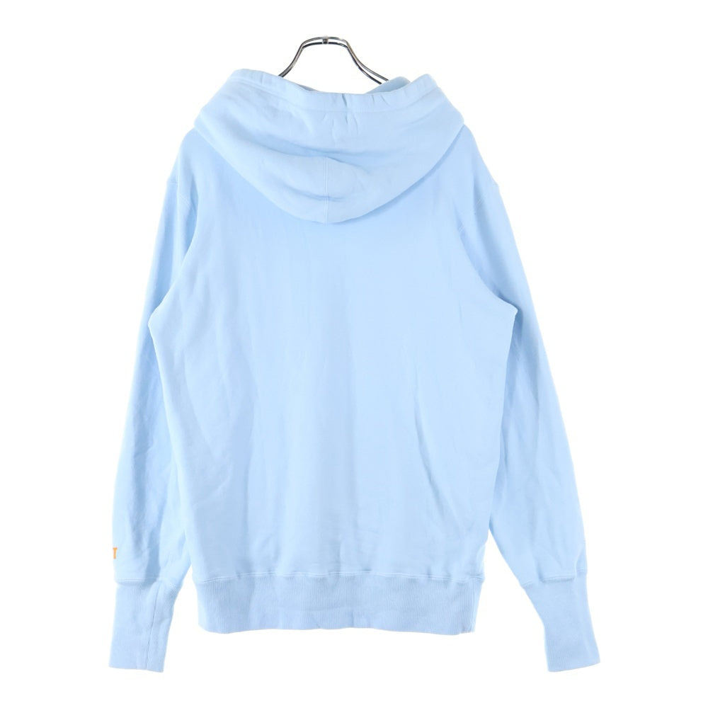 STAETER BLACK LABEL(スターターブラックレーベル) 日本製 ロゴプリント コットン スウェット プルオーバーパーカー ライトブルー
