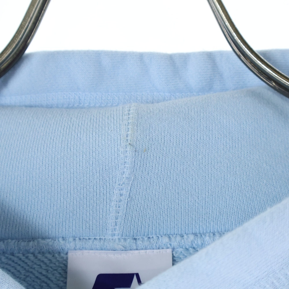 STAETER BLACK LABEL(スターターブラックレーベル) 日本製 ロゴプリント コットン スウェット プルオーバーパーカー ライトブルー