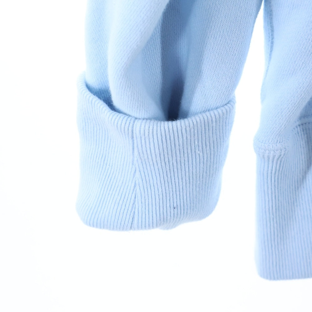 STAETER BLACK LABEL(スターターブラックレーベル) 日本製 ロゴプリント コットン スウェット プルオーバーパーカー ライトブルー