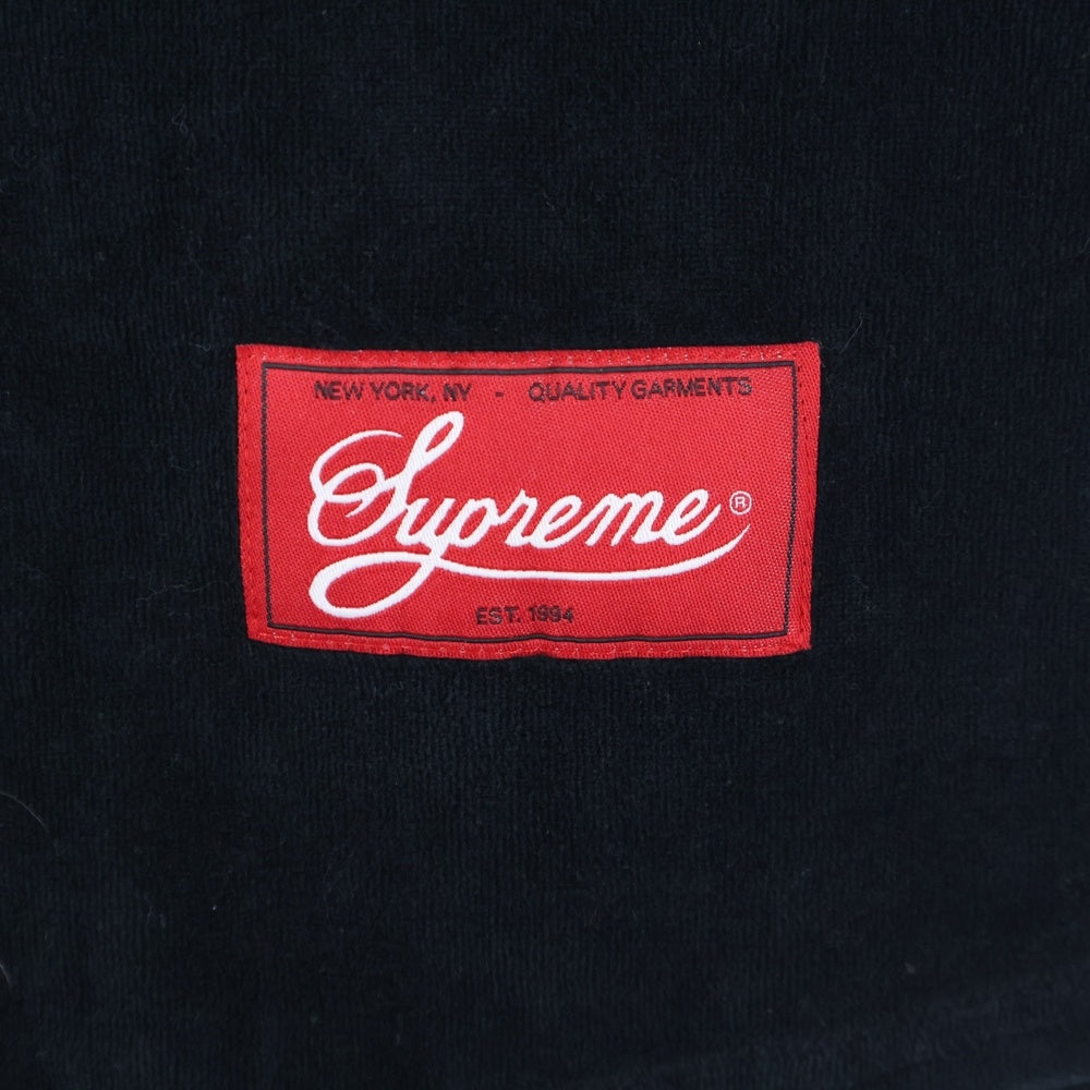 SUPREME(シュプリーム) 20AW Velour Baseball Jersey ベロア ベースボールジャージー 半袖シャツ ブラック