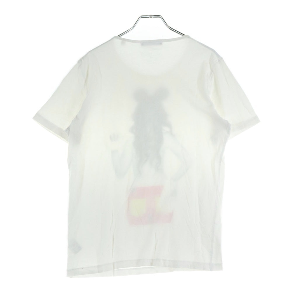 LOVELESS(ラブレス) NO COMMENT PARIS フランス製 フォトプリント コットン 半袖Tシャツ カットソー ホワイト