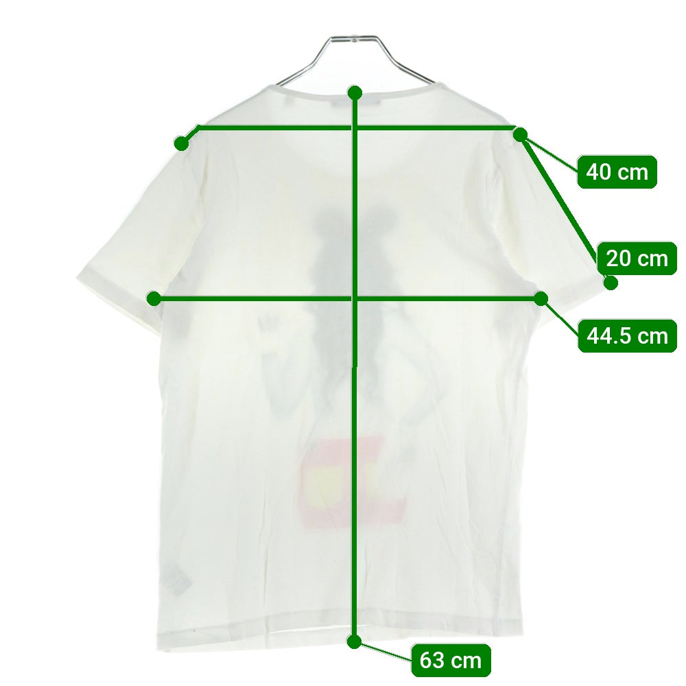 LOVELESS(ラブレス) NO COMMENT PARIS フランス製 フォトプリント コットン 半袖Tシャツ カットソー ホワイト