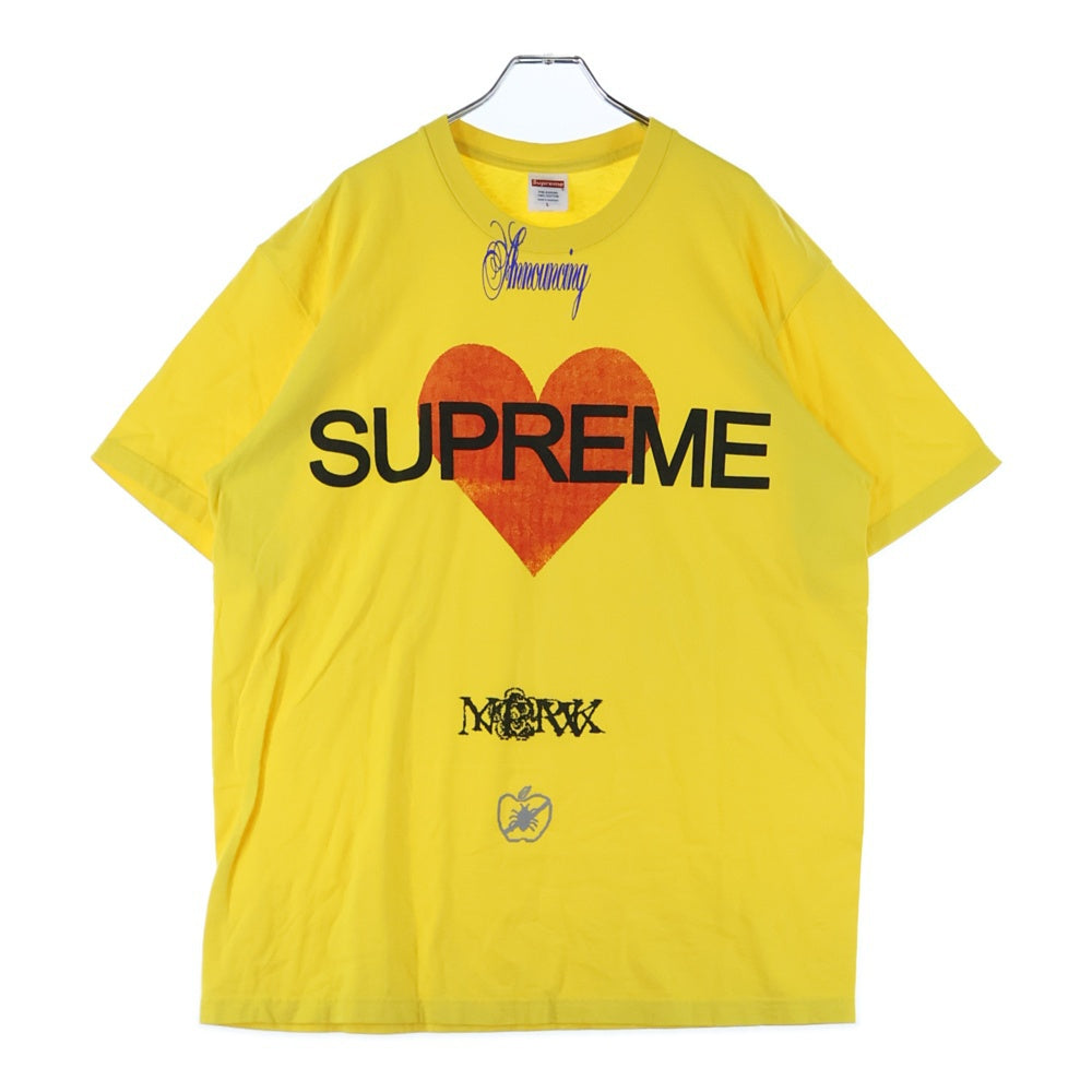 SUPREME(シュプリーム) 25SS Announcing Tee アナウンシング フロントプリント クルーネック 半袖Tシャツ カットソー イエロー