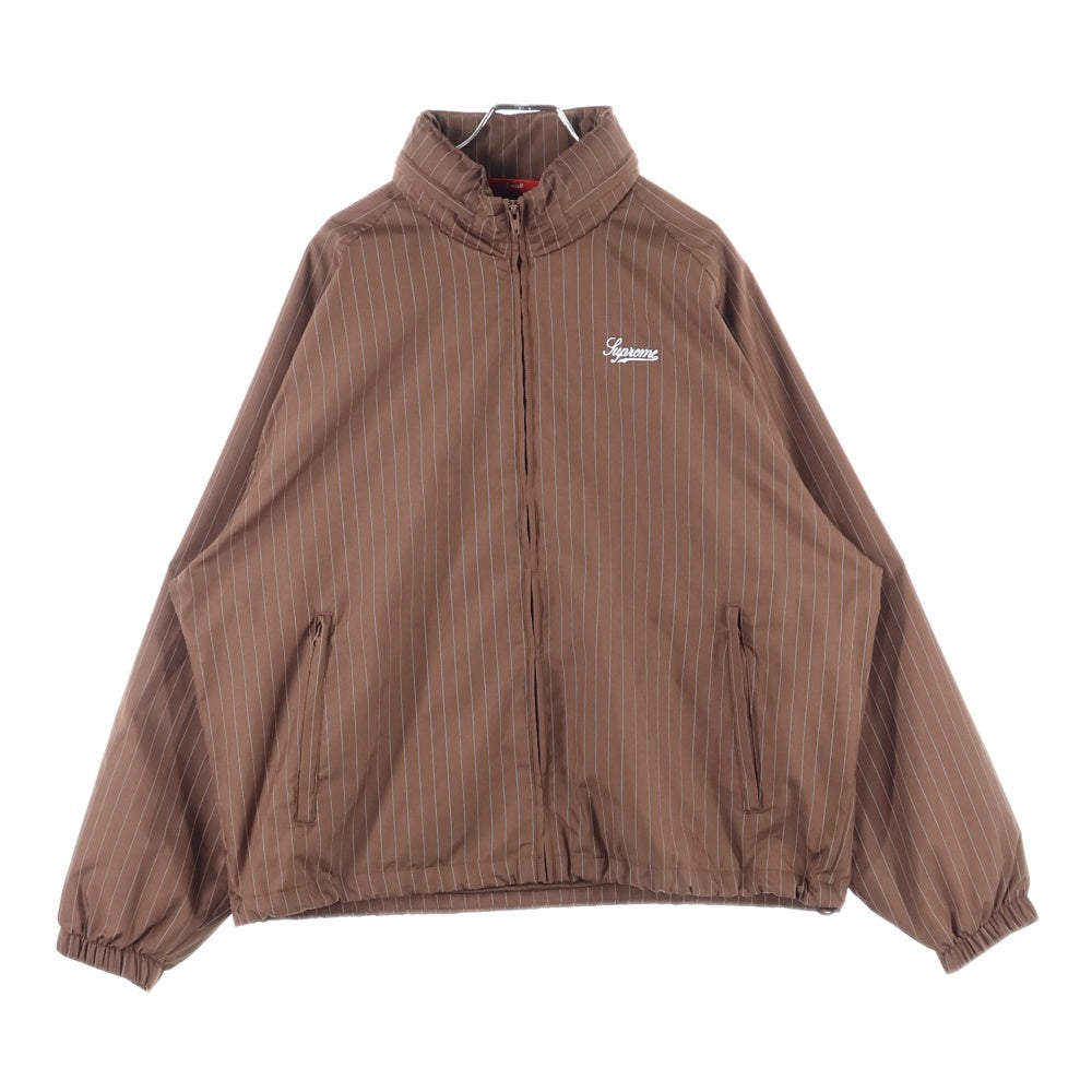 SUPREME(シュプリーム) 24AW Reflective Pinstripe Track Jacket リフレクティブ ピンストライプ トラックジャケット ブラウン