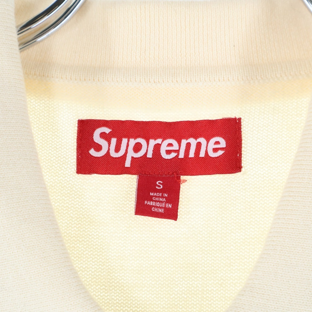 SUPREME(シュプリーム) 24SS Plaid Knit S/S Polo プレイド ショートスリーブ 半袖ニットポロシャツ ホワイト/ブルー