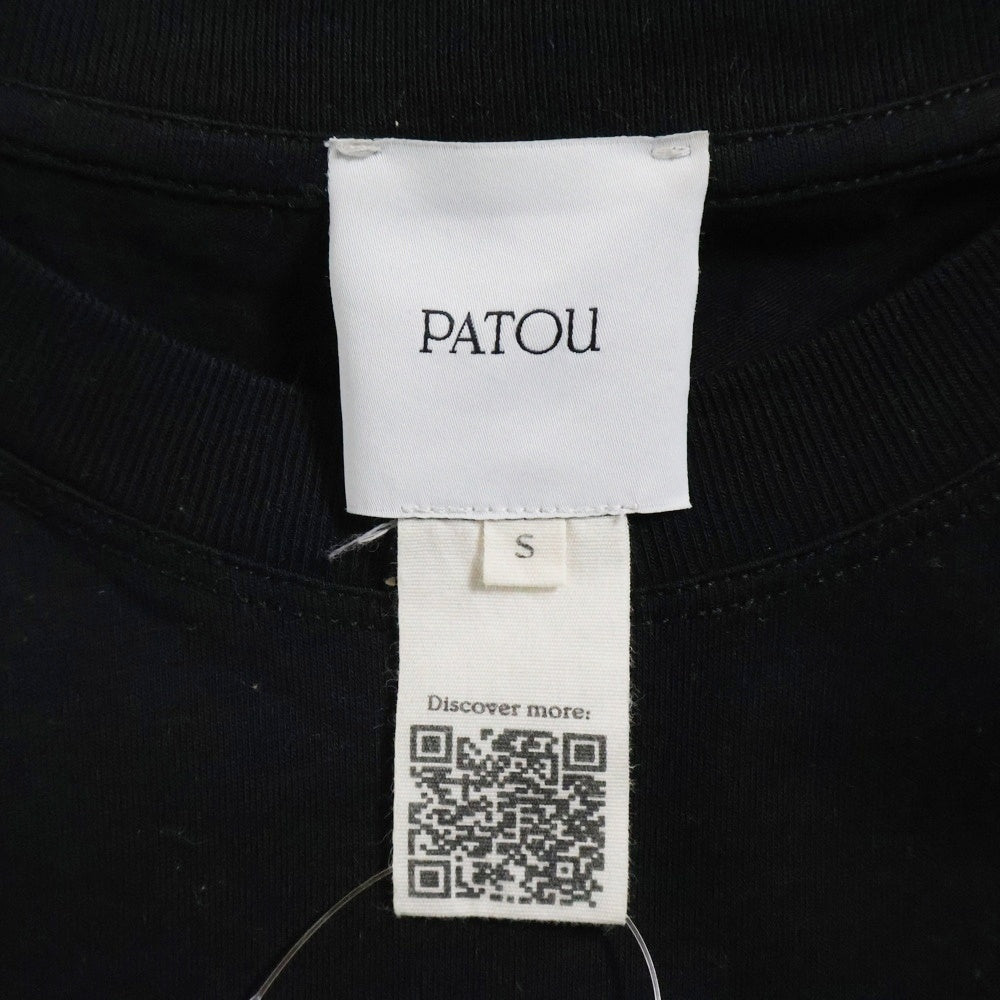 PATOU(パトゥー) フロントロゴプリント クルーネック半袖Tシャツ カットソー レディース ブラック ES-JE029-99-5