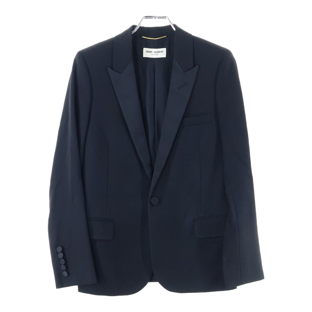 SAINT LAURENT PARIS(サンローランパリ) 16SS ダブルフラップポケット 1B ピークドラペル スモーキング テーラードジャケット レディース ブラック 347255