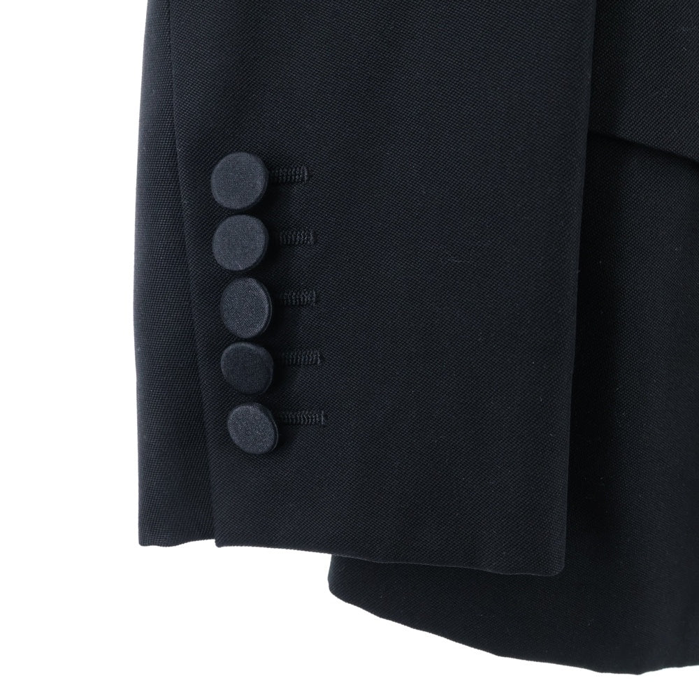 SAINT LAURENT PARIS(サンローランパリ) 16SS ダブルフラップポケット 1B ピークドラペル スモーキング テーラードジャケット レディース ブラック 347255