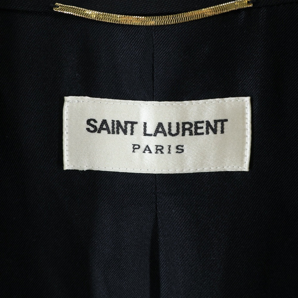 SAINT LAURENT PARIS(サンローランパリ) 16SS ダブルフラップポケット 1B ピークドラペル スモーキング テーラードジャケット レディース ブラック 347255
