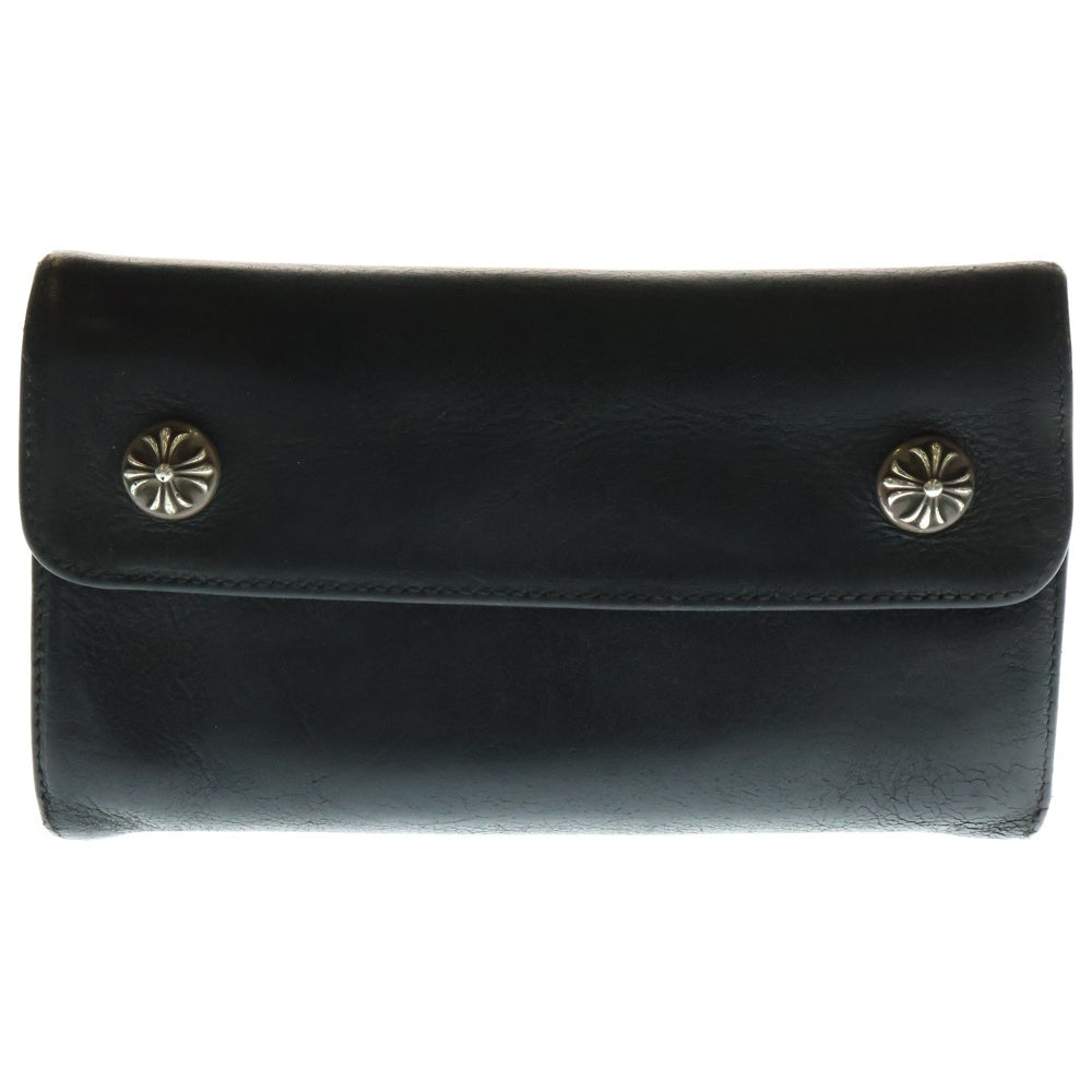 CHROME HEARTS(クロムハーツ) WAVE ウェーブ レザーウォレット 財布 ブラック BCA375