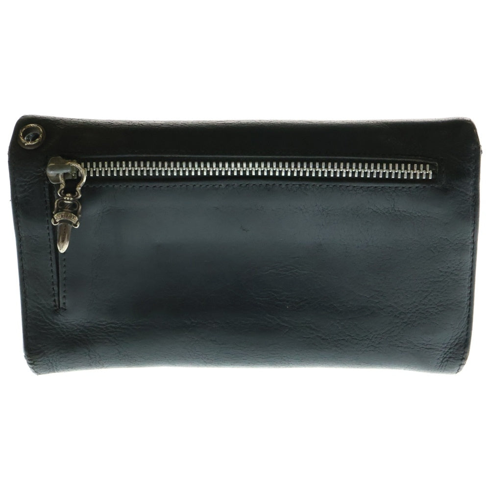 CHROME HEARTS(クロムハーツ) WAVE ウェーブ レザーウォレット 財布 ブラック BCA375