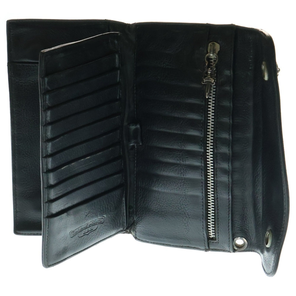 CHROME HEARTS(クロムハーツ) WAVE ウェーブ レザーウォレット 財布 ブラック BCA375