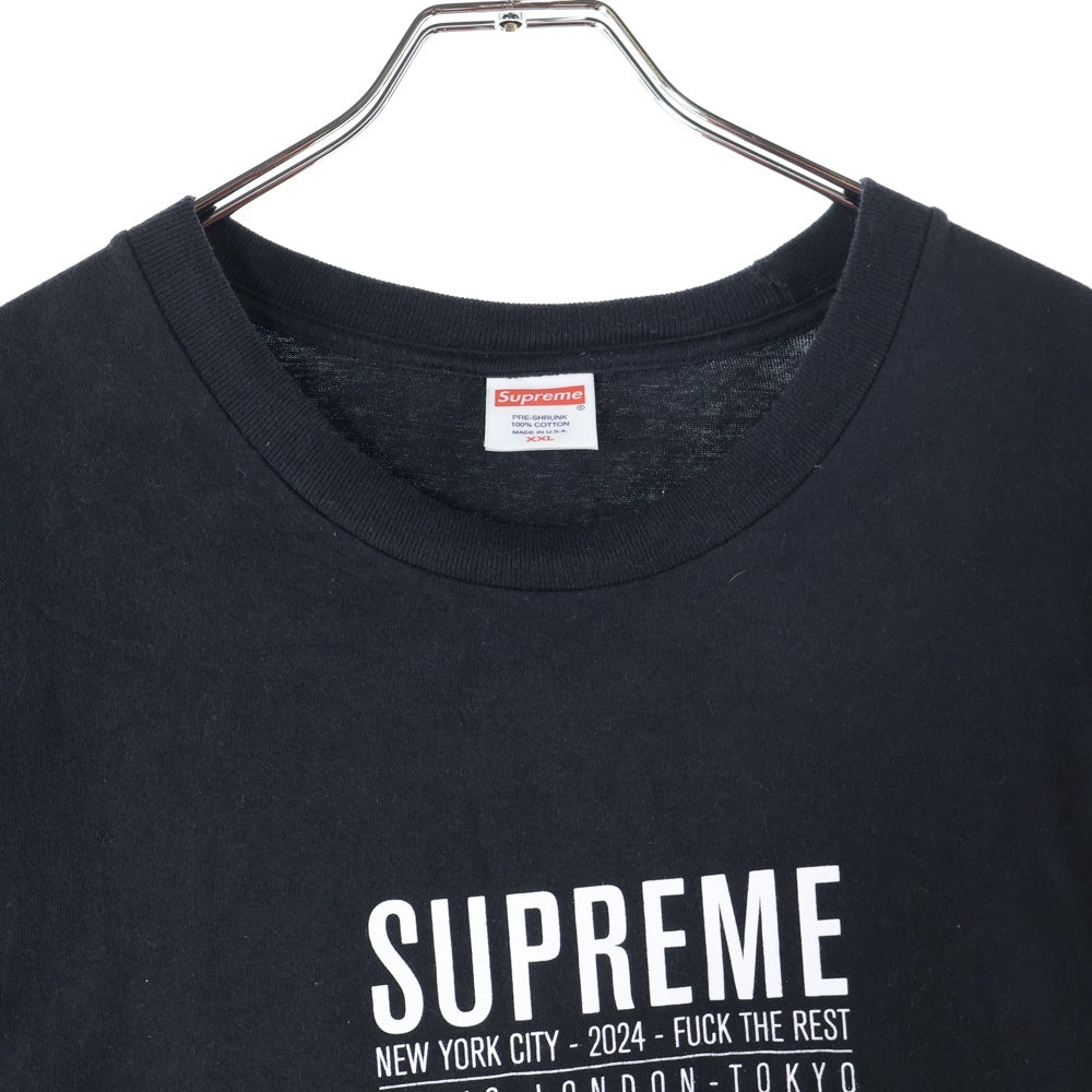 SUPREME(シュプリーム) 24SS Paris Tee パリス クルーネック カッソー 半袖Tシャツ ブラック