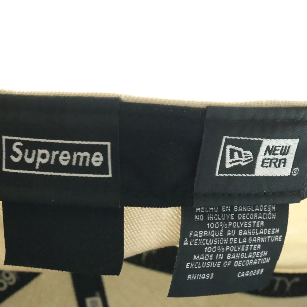 SUPREME(シュプリーム) 24SS ×NEW ERA Gold Cross S Logo Cap ニューエラ ゴールドクロス エスロゴ 6パネル ベースボールキャップ 帽子 ベージュ
