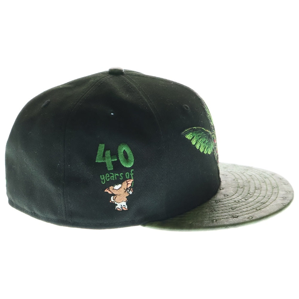NEW ERA(ニューエラ) 59FIFTY GREMLINS グレムリン キャラクター刺繍 6パネル ベースボールキャップ 帽子 ブラック/グリーン 14439927