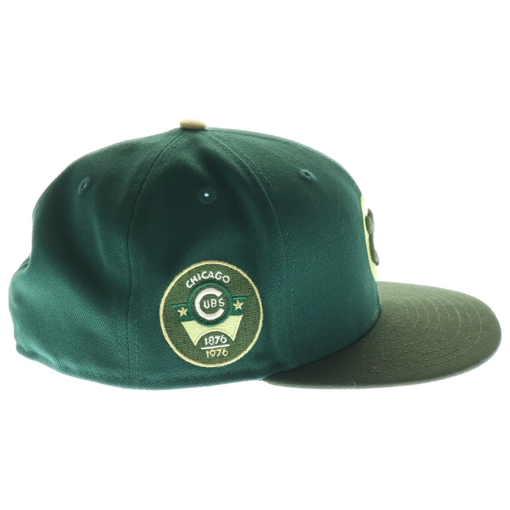 NEW ERA(ニューエラ) 59FIFTY Year Of The Dragon HARAJUKU シカゴカブス 6パネル ベースボールキャップ 帽子 ダークグリーン 14200647