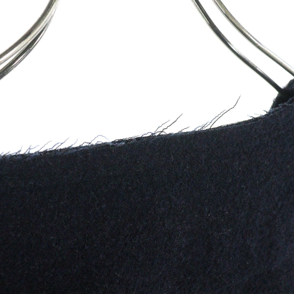ISAMU KATAYAMA BACKLASH(イサムカタヤマバックラッシュ) FULLING SOFT SHARK WOOL SHIRT ソフト シャークウール 長袖シャツ ブラック 2081-02