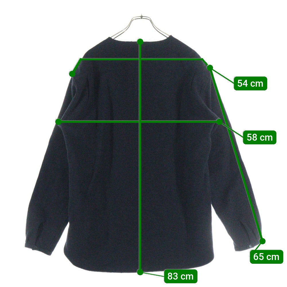 ISAMU KATAYAMA BACKLASH(イサムカタヤマバックラッシュ) FULLING SOFT SHARK WOOL SHIRT ソフト シャークウール 長袖シャツ ブラック 2081-02