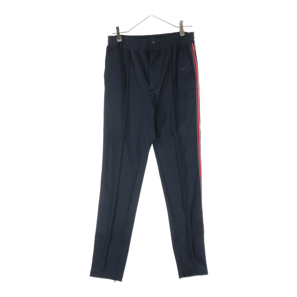 ISAMU KATAYAMA BACKLASH(イサムカタヤマバックラッシュ) POLYESTER-JERSEY TRACK PANTS ポリエステル ジャージー トラックパンツ ブラック/レッド 2054-01