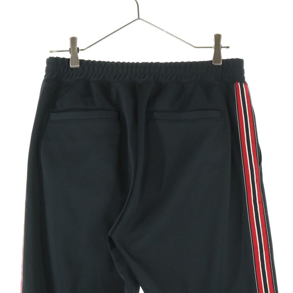 ISAMU KATAYAMA BACKLASH(イサムカタヤマバックラッシュ) POLYESTER-JERSEY TRACK PANTS ポリエステル ジャージー トラックパンツ ブラック/レッド 2054-01