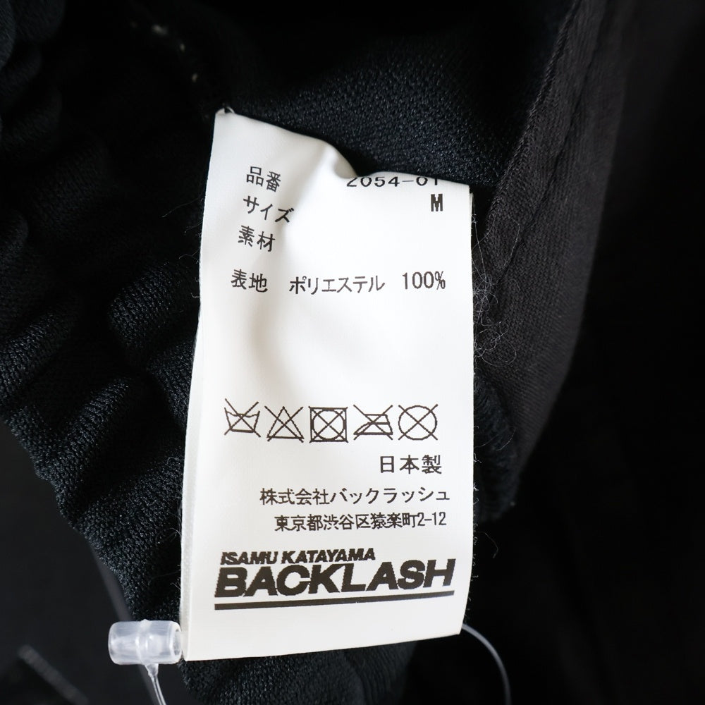 ISAMU KATAYAMA BACKLASH(イサムカタヤマバックラッシュ) POLYESTER-JERSEY TRACK PANTS ポリエステル ジャージー トラックパンツ ブラック/レッド 2054-01