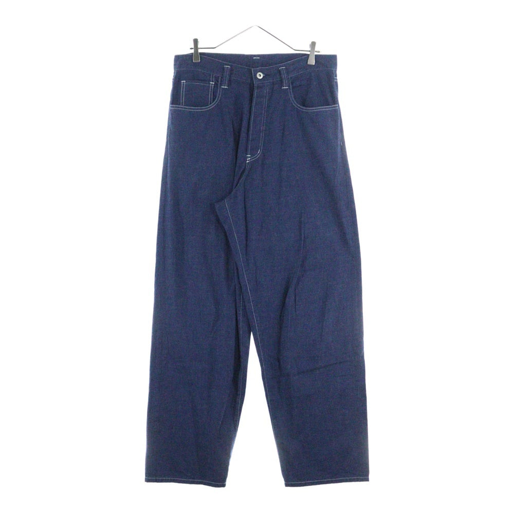 N/O7(エヌゼロナナ) CHAMBRAY DENIM PANTS 日本製 シャンブレー デニム 5ポケット ストレートパンツ インディゴ