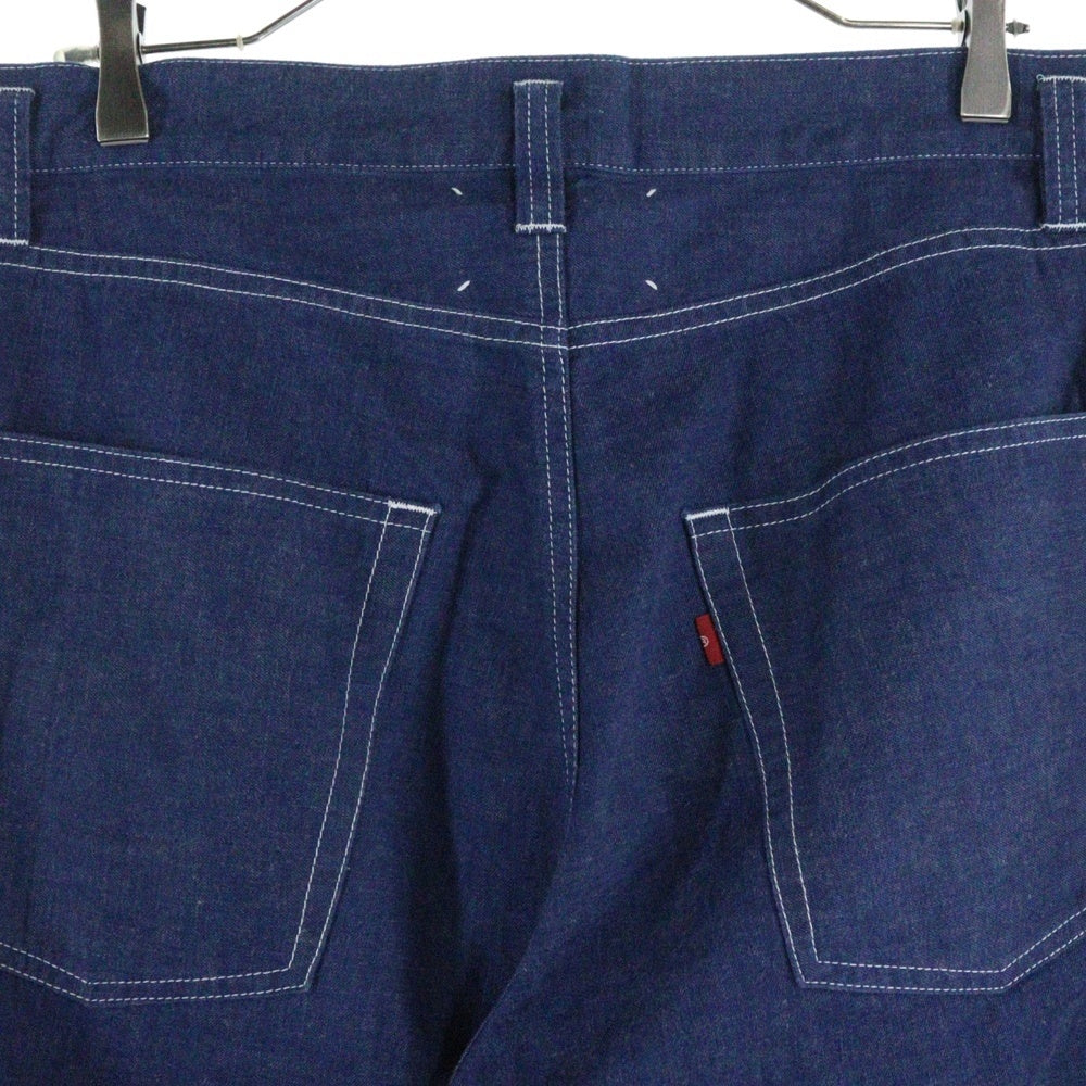 N/O7(エヌゼロナナ) CHAMBRAY DENIM PANTS 日本製 シャンブレー デニム 5ポケット ストレートパンツ インディゴ