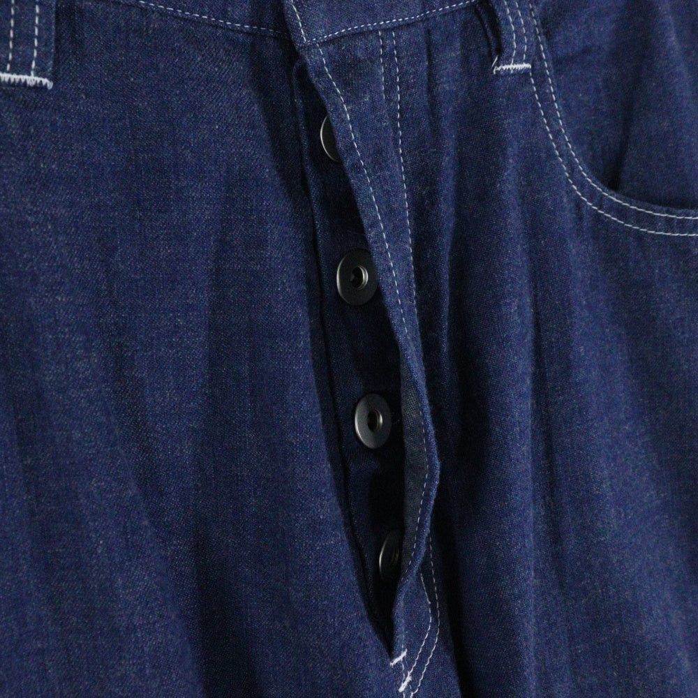 N/O7(エヌゼロナナ) CHAMBRAY DENIM PANTS 日本製 シャンブレー デニム 5ポケット ストレートパンツ インディゴ