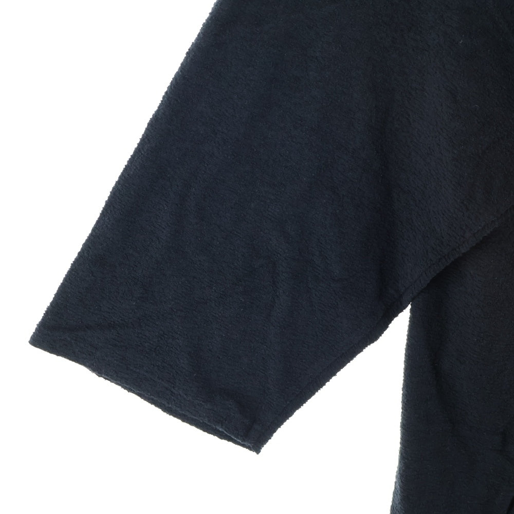 ISAMU KATAYAMA BACKLASH(イサムカタヤマバックラッシュ) RANDOM-PILE FABRIC CUT&SEWN ランダムパイル ファブリック 七分袖Tシャツ カットソー ブラック 2062-05