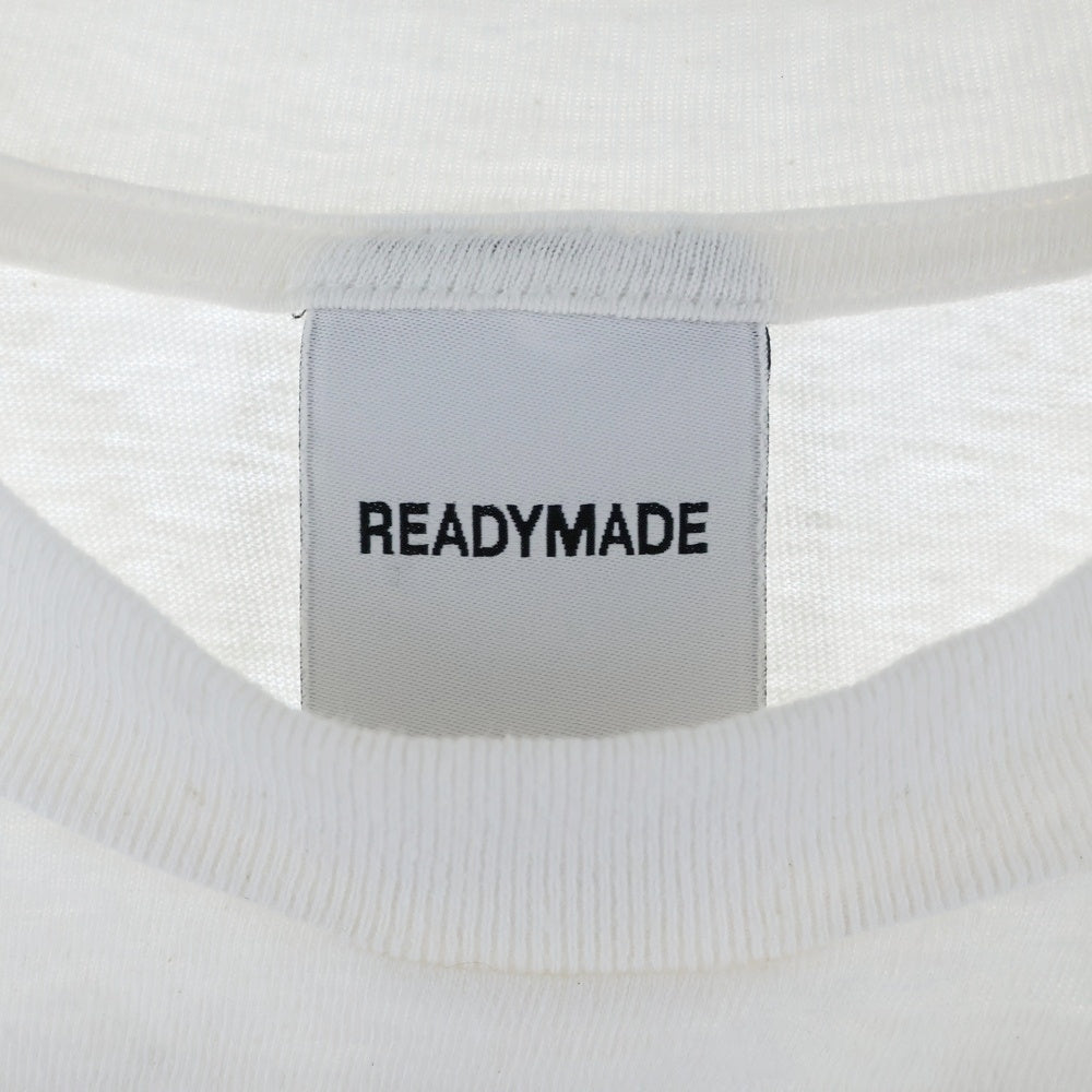 READY MADE(レディメイド) 24AW SS T-SHIRT PEACE ピース 両面プリント クルーネック 半袖Tシャツ カットソー ホワイト RE-CO-WH-00-00-274