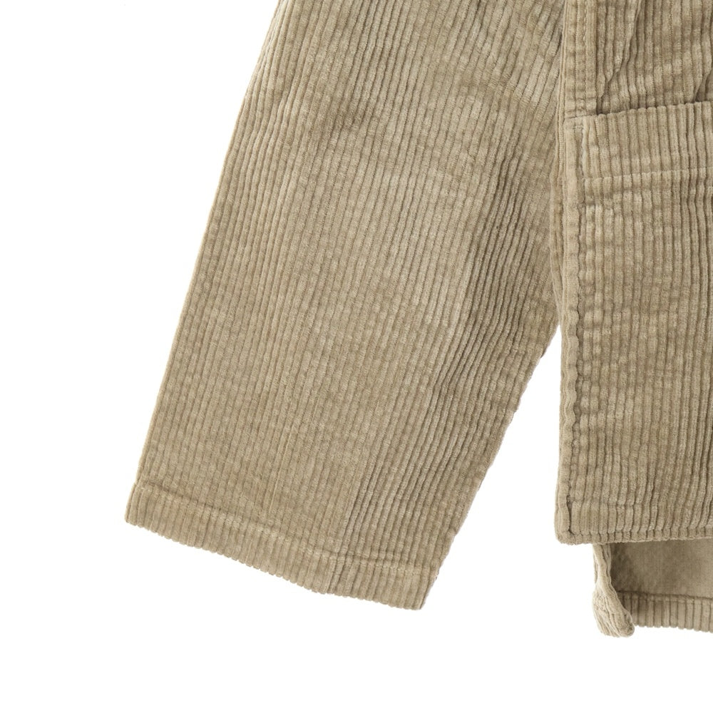 ISAMU KATAYAMA BACKLASH(イサムカタヤマバックラッシュ) STRETCH CORDUROY GARENT-DYED PULLOVER ストレッチコーデュロイ ガーメントダイ プルオーバー 長袖カットソー ブラウン 2028-02