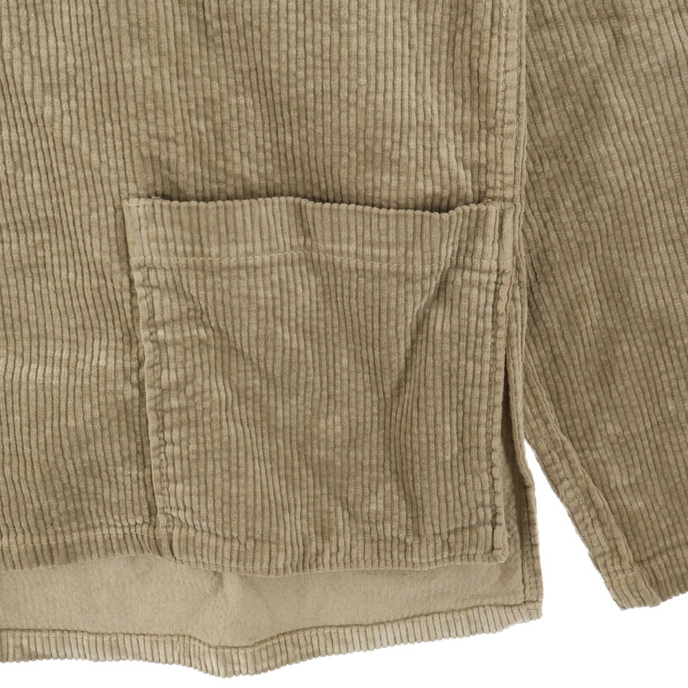 ISAMU KATAYAMA BACKLASH(イサムカタヤマバックラッシュ) STRETCH CORDUROY GARENT-DYED PULLOVER ストレッチコーデュロイ ガーメントダイ プルオーバー 長袖カットソー ブラウン 2028-02