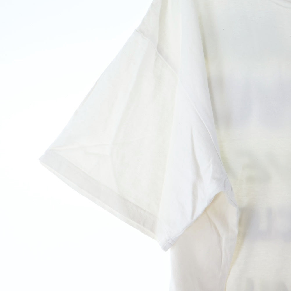 ISAMU KATAYAMA BACKLASH(イサムカタヤマバックラッシュ) KLEVAY PAPER SIGNS 両面プリント クルーネック 半袖Tシャツ カットソー ホワイト 1996-01