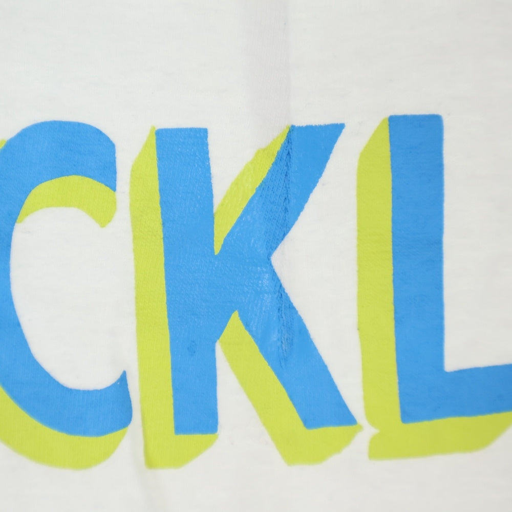 ISAMU KATAYAMA BACKLASH(イサムカタヤマバックラッシュ) KLEVAY PAPER SIGNS 両面プリント クルーネック 半袖Tシャツ カットソー ホワイト 1996-01