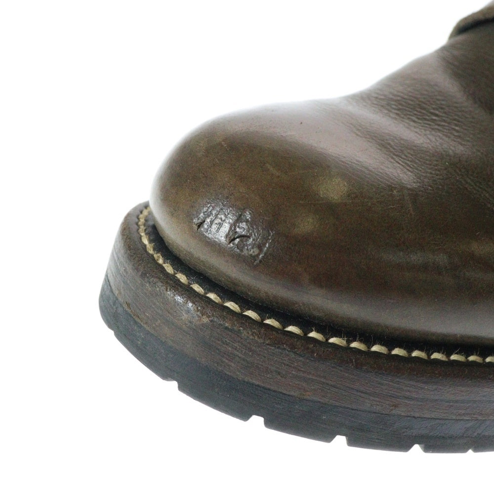 THEE OLD CIRCUS(ジオールドサーカス) LACE UP BACK ZIP BOOTS リリィレザー レースアップ バックジップ ブーツ ブラウン CB-912