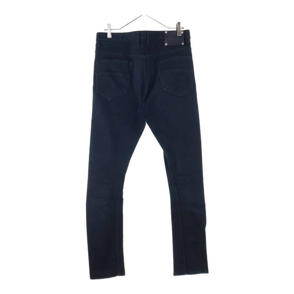ISAMU KATAYAMA BACKLASH(イサムカタヤマバックラッシュ) 13oz STRETCH DENIM SHIN KURO セミサルエル ストレッチデニム スキニーパンツ ブラック 2027-02