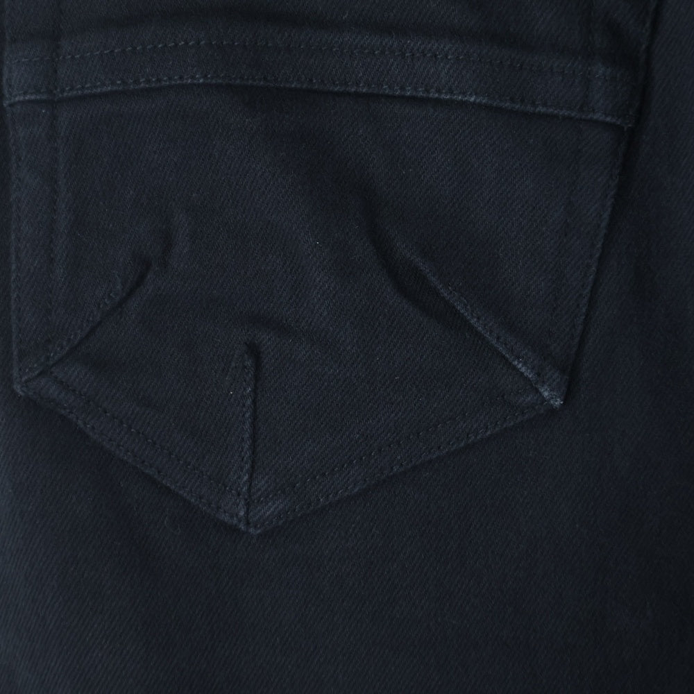 ISAMU KATAYAMA BACKLASH(イサムカタヤマバックラッシュ) 13oz STRETCH DENIM SHIN KURO セミサルエル ストレッチデニム スキニーパンツ ブラック 2027-02