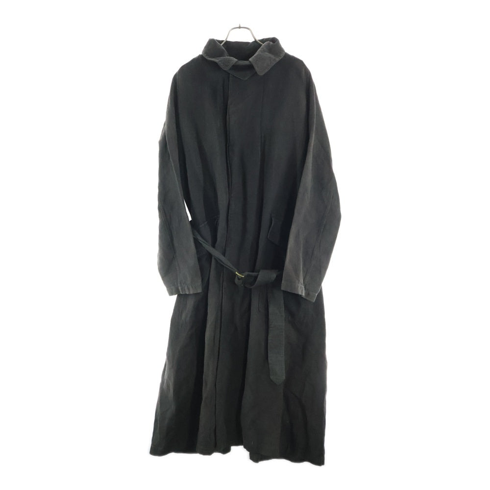 ISAMU KATAYAMA BACKLASH(イサムカタヤマバックラッシュ) ×RiBLE. WOOL COTTON LINEN TWILL GARMENT NATUERAL DYED ELECTRIC HEATING LINING OVERCOAT リブレ 天然染 オーバーコート 2021-02