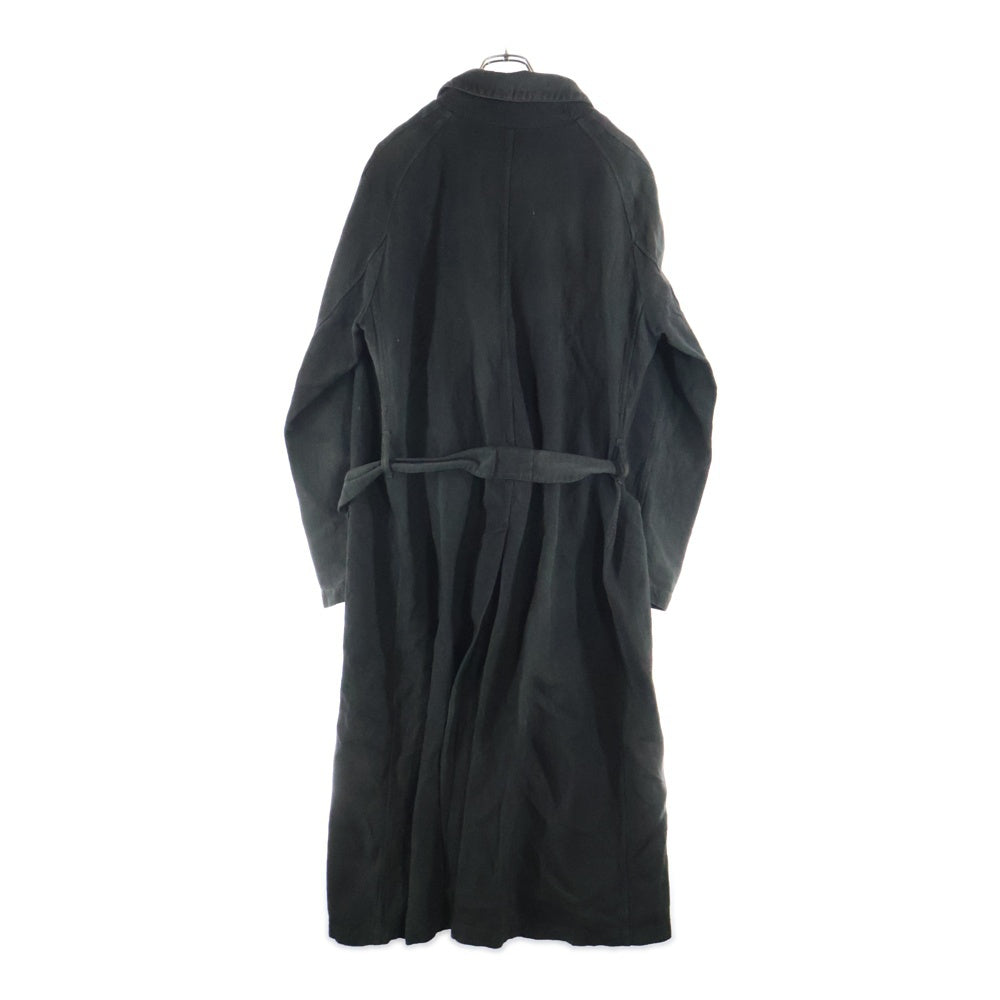 ISAMU KATAYAMA BACKLASH(イサムカタヤマバックラッシュ) ×RiBLE. WOOL COTTON LINEN TWILL GARMENT NATUERAL DYED ELECTRIC HEATING LINING OVERCOAT リブレ 天然染 オーバーコート 2021-02