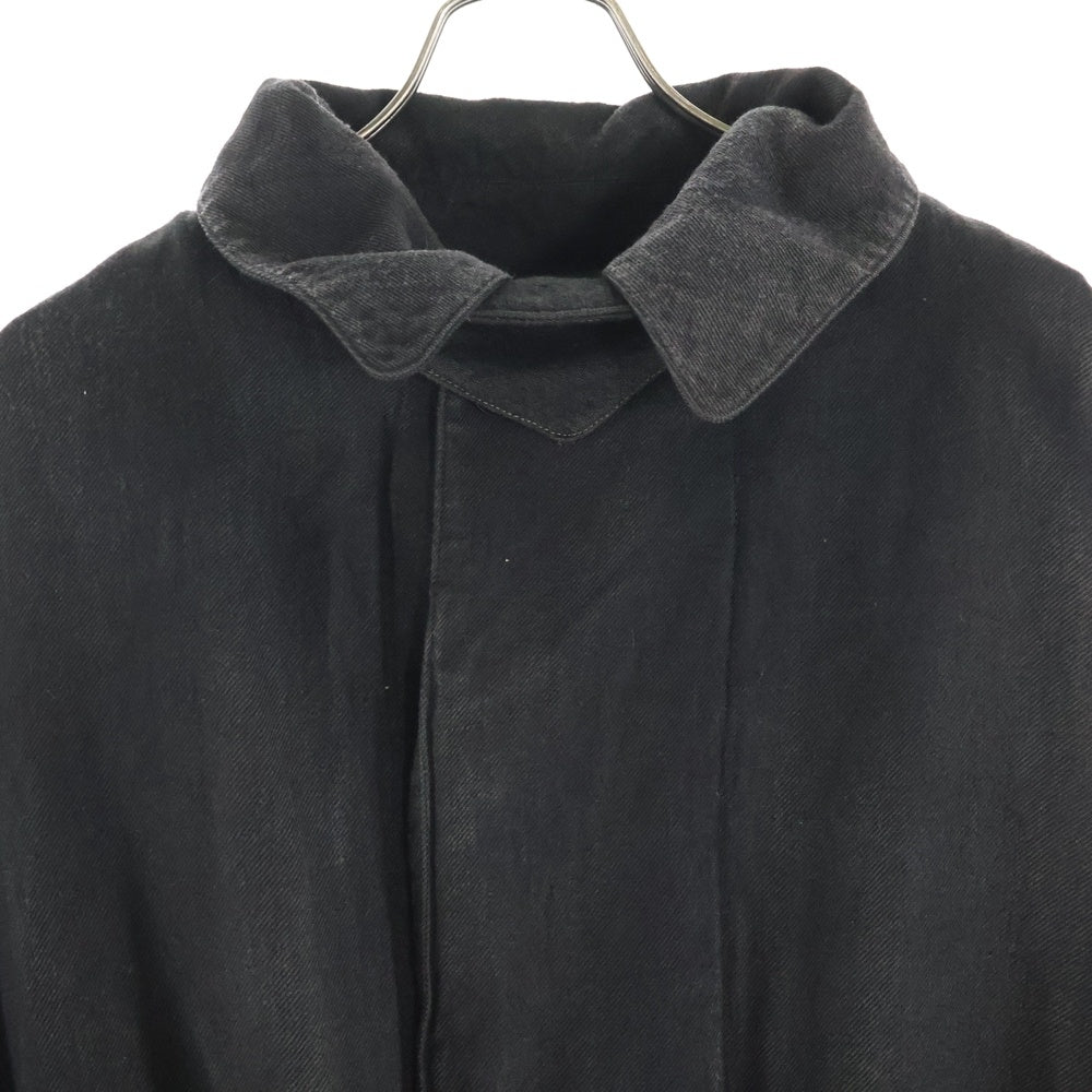 ISAMU KATAYAMA BACKLASH(イサムカタヤマバックラッシュ) ×RiBLE. WOOL COTTON LINEN TWILL GARMENT NATUERAL DYED ELECTRIC HEATING LINING OVERCOAT リブレ 天然染 オーバーコート 2021-02
